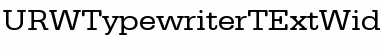 Download URWTypewriterTExtWid Regular Font