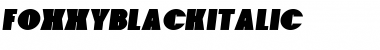 Download Foxxy Black Italic Font Title Preview