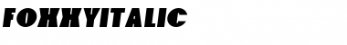 Download Foxxy Italic Font Title Preview
