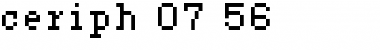 Download ceriph 07_56 Regular Font Title Preview