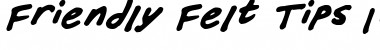 Download Friendly Felt Tips Italic Font Title Preview