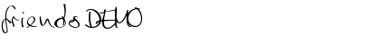 Download friends DEMO Font Title Preview