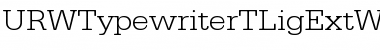 Download URWTypewriterTLigExtWid Font