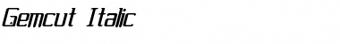 Download Gemcut Italic Font Title Preview
