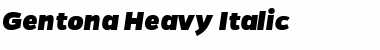 Download Gentona Heavy Italic Regular Font Title Preview