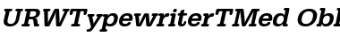 Download URWTypewriterTMed Font