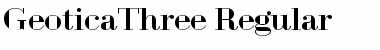 Download Geotica Three Regular Font Title Preview
