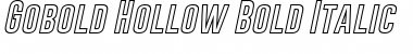 Download Gobold Hollow Bold Italic Font Title Preview