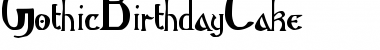 Download Gothic Birthday Cake Regular Font Title Preview