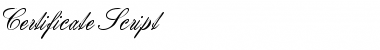 Download Certificate Script Regular Font Title Preview