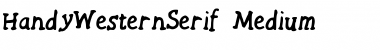 Download HandyWesternSerif Medium Font Title Preview