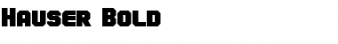 Download Hauser Bold Font Title Preview