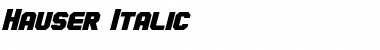 Download Hauser Italic Font Title Preview