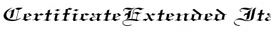 Download CertificateExtended Italic Font Title Preview