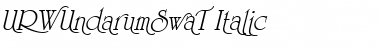 Download URWUndarumSwaT Italic Font