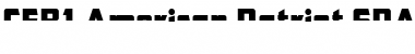 Download CFB1 American Patriot SPANGLE 2 Italic Font Title Preview