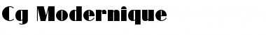 Download Cg Modernique Regular Font Title Preview