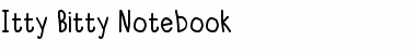 Download Itty Bitty Notebook Regular Font Title Preview