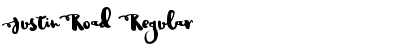 Download JustinRoad Regular Font Title Preview