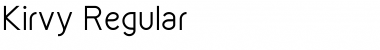Download Kirvy Regular Font Title Preview