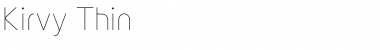 Download Kirvy Thin Font Title Preview