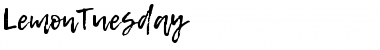 Download Lemon Tuesday Regular Font Title Preview