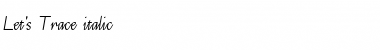 Download LetsTrace Italic Font Title Preview