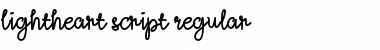 Download Lightheart Script Regular Regular Font Title Preview