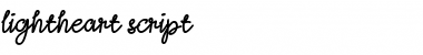 Download Lightheart Script Regular Font Title Preview