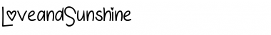 Download Love and Sunshine Regular Font Title Preview