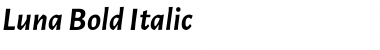 Download Luna Bold Italic Font Title Preview