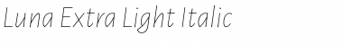 Download Luna Extra Light Italic Font Title Preview