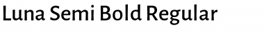 Download Luna Semi Bold Regular Font Title Preview