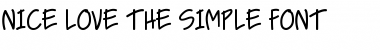 Download NICE LOVE THE SIMPLE FONT Regular Font