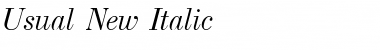 Download Usual New Italic Font