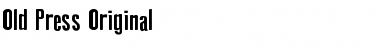 Download Old Press Original Regular Font Title Preview