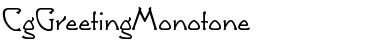 Download CgGreetingMonotone Medium Font Title Preview