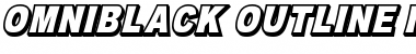 Download OMNIBLACK Outline Italic Regular Font Title Preview