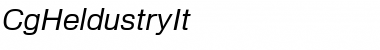 Download CgHeldustryIt Regular Font Title Preview