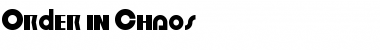 Download Order in Chaos Regular Font Title Preview