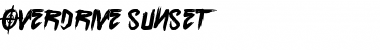 Download Overdrive Sunset Regular Font Title Preview