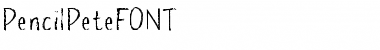 Download pencilPete FONT Regular Font Title Preview