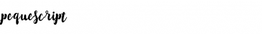 Download peque script Regular Font Title Preview