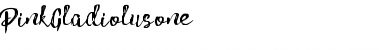 Download Pink Gladiolus one Font Title Preview