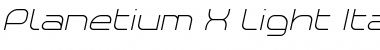 Download Planetium-X Light Italic Demo Regular Font Title Preview