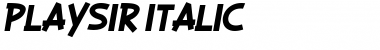 Download PLAYSIR Italic Font Title Preview