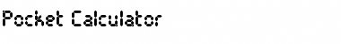 Download Pocket Calculator Regular Font Title Preview