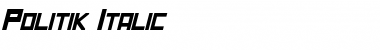 Download Politik Italic Font Title Preview