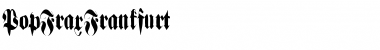 Download PopFraxFrankfurt Regular Font Title Preview