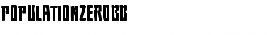 Download Population Zero BB Regular Font Title Preview
